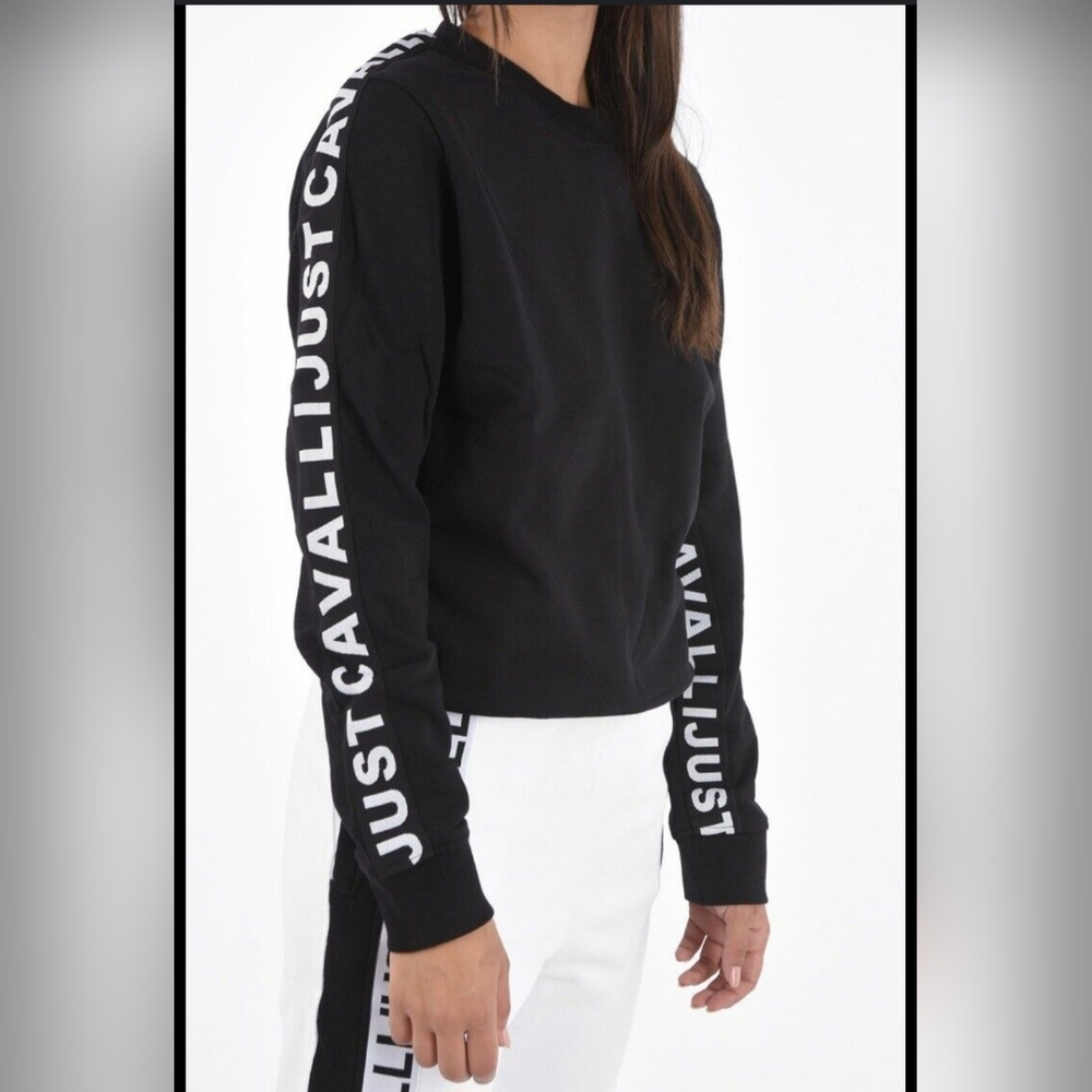 Just Cavalli Sweatshirt in black, Size L